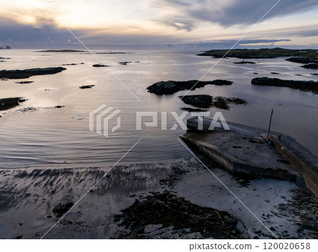 The coastline at Rossbeg in County Donegal during autumn - Ireland The coastline at Rossbeg in County Donegal during autumn - Ireland 120020658