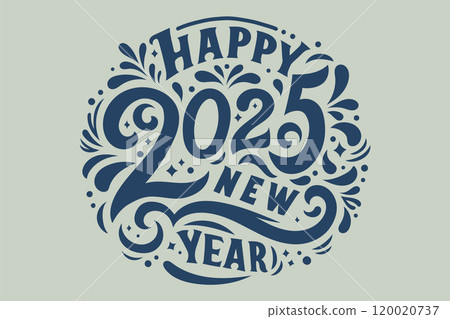 Happy new year 2025 design. Pastel color background. Lettering design for poster, banner, greeting, 2025 celebration Happy new year 2025 design. Pastel color background. Lettering design for poster, banner, greeting, 2025 celebration 120020737