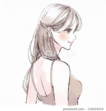 Illustration material of women and girls 120020918
