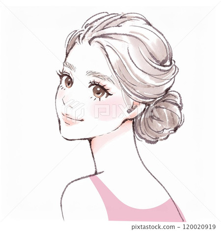 Illustration material of women and girls 120020919