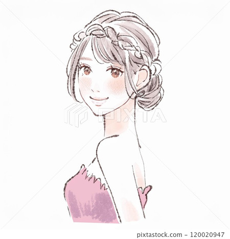 Illustration material of women and girls 120020947