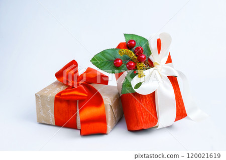 boxes with gifts on a white background. 120021619