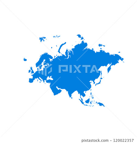 Map of Eurasia, sign silhouette. World Map Globe. Vector Illustration isolated on white background. Europe and Asia continent Map of Eurasia, sign silhouette. World Map Globe. Vector Illustration isolated on white background. Europe and Asia continent 120022357