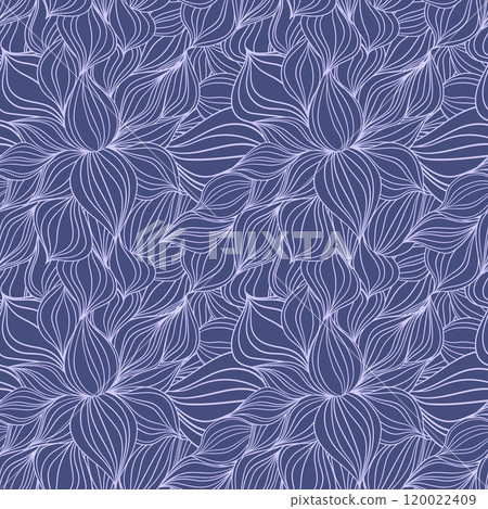 Seamless floral pattern based on traditional folk art ornaments. Colorful flowers on color background. Scandinavian style. Sweden nordic style. Vector illustration. Simple minimalistic pattern 120022409