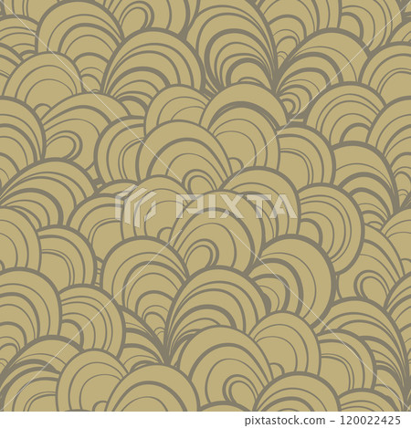 Seamless floral pattern based on traditional folk art ornaments. Colorful flowers on color background. Scandinavian style. Sweden nordic style. Vector illustration. Simple minimalistic pattern 120022425