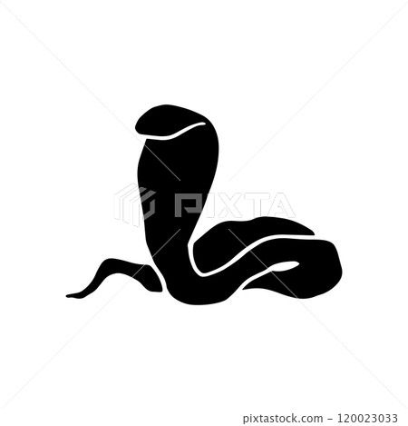 蛇王眼鏡蛇剪影圖 120023033