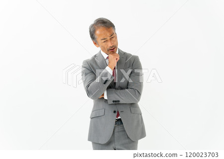 Business senior man thinking 120023703