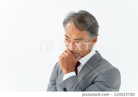 Business senior man worries Business senior man worries 120023780