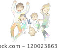 Young family taking a nap 120023863