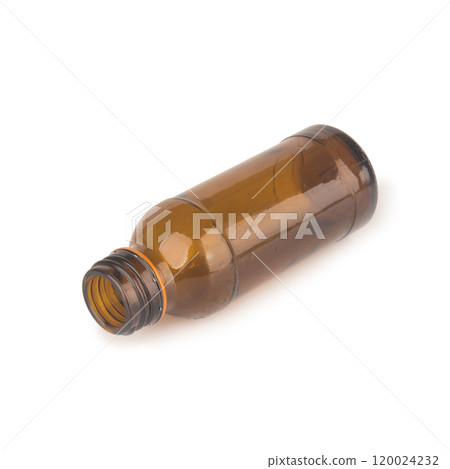 Glass bottle, Energy drink isolated on white background brown 120024232