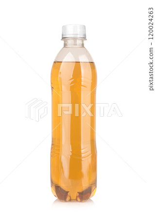 plastic bottle isolated on white background, water yellow plastic bottle isolated on white background, water yellow 120024263