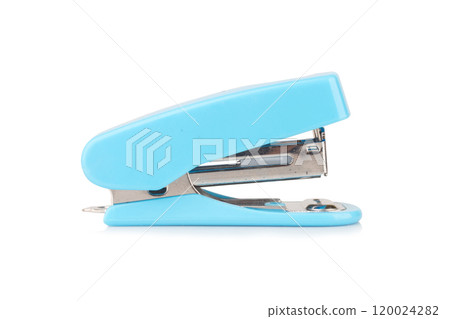 Staples Stapler small blue isolated on white background 120024282