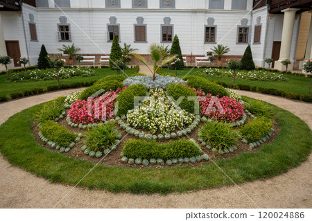 Historical Lysice Castle, iconic landmark in Lysice town, South Moravia, Czech Republic. 120024886