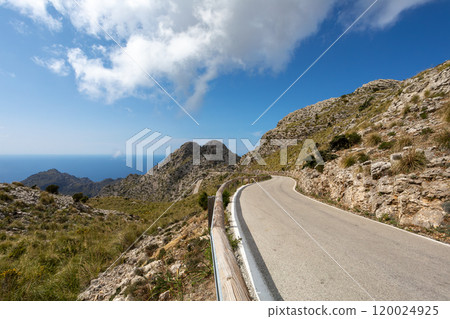 Mirador Coll de Reis, Nudo de Corbata, Serra de Tramuntana mountain Balearic Islands Mallorca Spain. 120024925