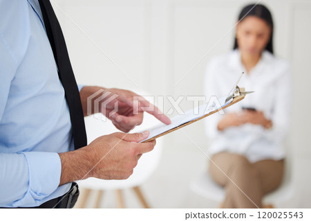 Hiring, manager and hands with resume and clipboard for interview at company with agreement. CV, human resources and candidate for job, office and opportunity of professional with document and paper Hiring, manager and hands with resume and clipboard for interview at company with agreement. CV, human resources and candidate for job, office and opportunity of professional with document and paper 120025543