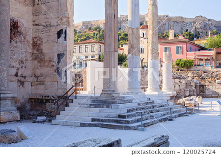 Ruins of Hadraian' s library in Greece 120025724