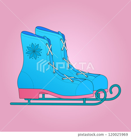 Ice Skates Illustration for Christmas Season Ice Skates Illustration for Christmas Season 120025969
