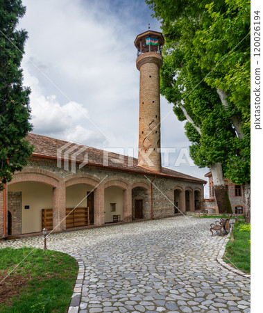 Exploring the Architectural Beauty of Shaki Khans Mosque Complex in Azerbaijan Surrounded by Rich Greenery Exploring the Architectural Beauty of Shaki Khans Mosque Complex in Azerbaijan Surrounded by Rich Greenery 120026194