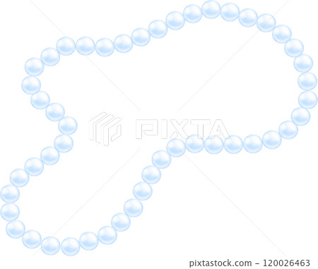 Coquette blue pearl necklace 120026463