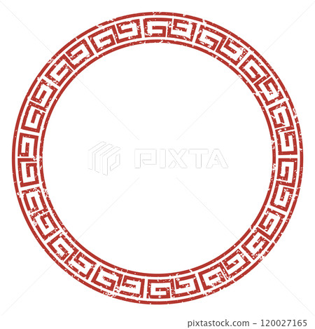 中國風格的圓形框架,帶有褪色的表情、垃圾、復古 中國風格的圓形框架,帶有褪色的表情、垃圾、復古 120027165