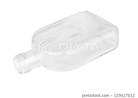 Empty glass bottle isolated on white background Empty glass bottle isolated on white background 120027812
