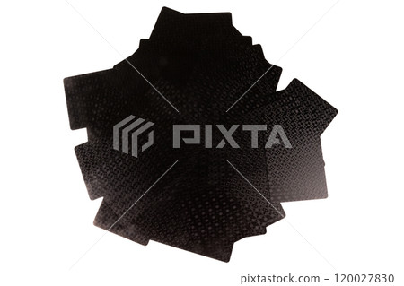 Deck of cards spread out pile gambling black gold Deck of cards spread out pile gambling black gold 120027830
