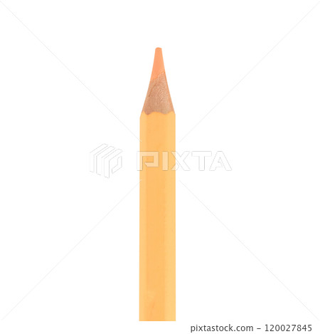 Colored pencil yellow one isolated on white background 120027845