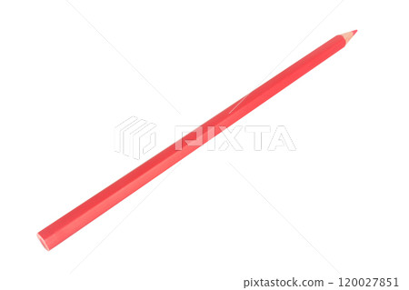 Colored pencil red one isolated on white background 120027851