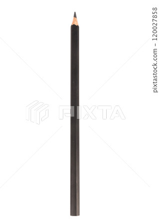 Colored pencil black one isolated on white background 120027858