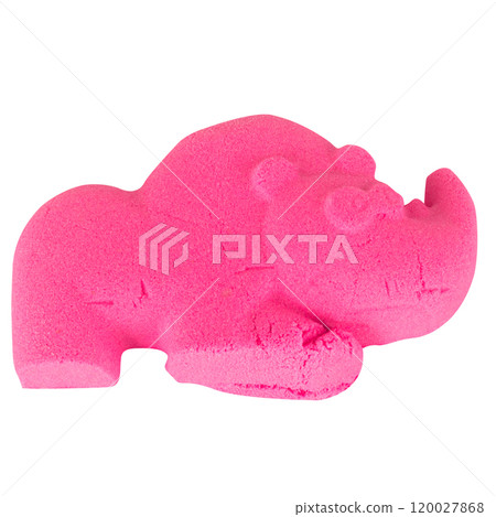 rhino Clay color pink isolated on white background rhino Clay color pink isolated on white background 120027868