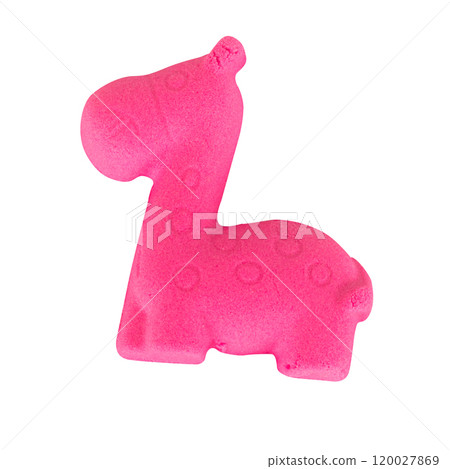 rhino Clay color pink isolated on white background 120027869
