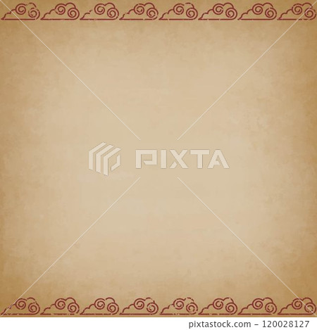Old paper style Chinese frame background, grunge, vintage, cloud pattern, square size Old paper style Chinese frame background, grunge, vintage, cloud pattern, square size 120028127