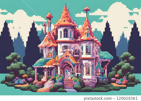ancient church with a castle 120028361