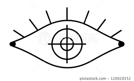 Eye target pupil icon symbol 120028552