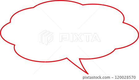 蓬鬆的講話泡泡紅色 蓬鬆的講話泡泡紅色 120028570