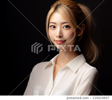 Beautiful woman in white blouse Beautiful woman in white blouse 120028607