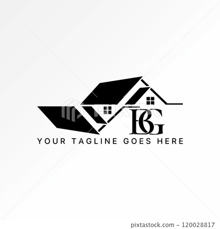 Logo design graphic concept creative premium vector stock image graphic roof house home in reverse flip initial BG font. Related to property mortgage Logo design graphic concept creative premium vector stock image graphic roof house home in reverse flip initial BG font. Related to property mortgage 120028817