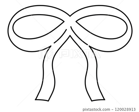 Cute bow or ribbon outline for decoration, kid colouring book, art, painting, tattoo, patch, brooch, fabric print, breast cancer awareness campaign, logo, icon, sign, symbol, fashion, accessory, women Cute bow or ribbon outline for decoration, kid colouring book, art, painting, tattoo, patch, brooch, fabric print, breast cancer awareness campaign, logo, icon, sign, symbol, fashion, accessory, women 120028913