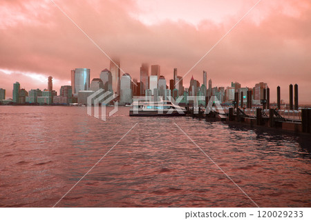 the skyscrapers of Manhattan, NYC, NY, USA, beautiful dramatic cityscape the skyscrapers of Manhattan, NYC, NY, USA, beautiful dramatic cityscape 120029233