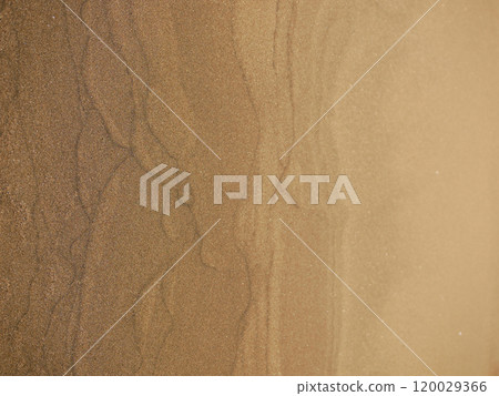 Sand textured pattern with copy space. Abstract background wallpaper. Sand waves in a desert dune Sand textured pattern with copy space. Abstract background wallpaper. Sand waves in a desert dune 120029366