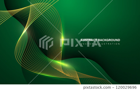 Abstract green gold light luxury wave curve with blank space for text place design modern creative background vector Abstract green gold light luxury wave curve with blank space for text place design modern creative background vector 120029696