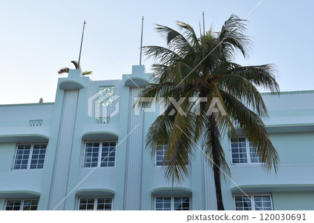 Miami, Florida, USA, facade of the buildings, Miami Beach streets, modern urban architecture 120030691