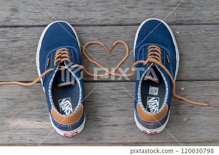 love canvas shoes floor wood 120030798