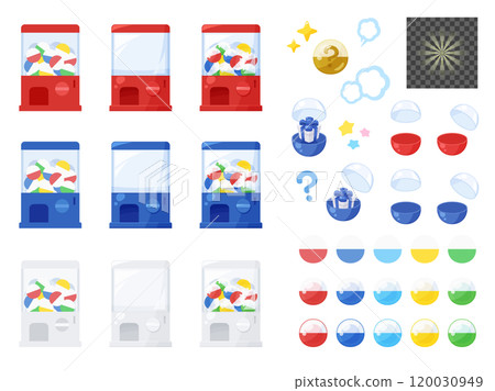 Capsule toy illustration material set_square 120030949