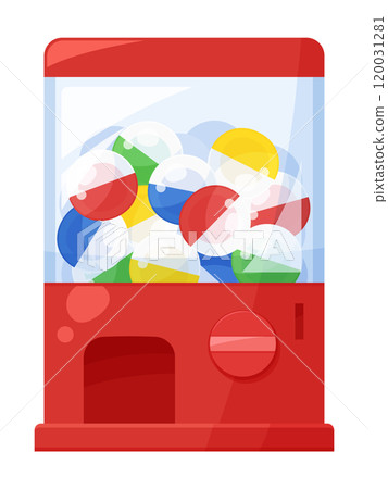 Capsule toy illustration_red Capsule toy illustration_red 120031281