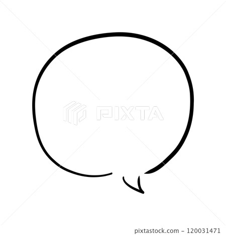Simple pen handwritten speech bubble vector 120031471