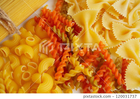 Pasta noodles for cooking Italian food. 120031737
