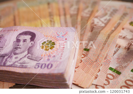 Thai baht banknote money, investment economy, accounting business and banking. 120031743