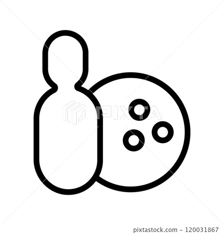 Nice Bowling Pin Ball Icon design 120031867