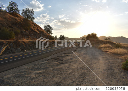 California hills background, view of mountains and river in the valley, natural landscape, wildlife at sunset, hills and plains California hills background, view of mountains and river in the valley, natural landscape, wildlife at sunset, hills and plains 120032056